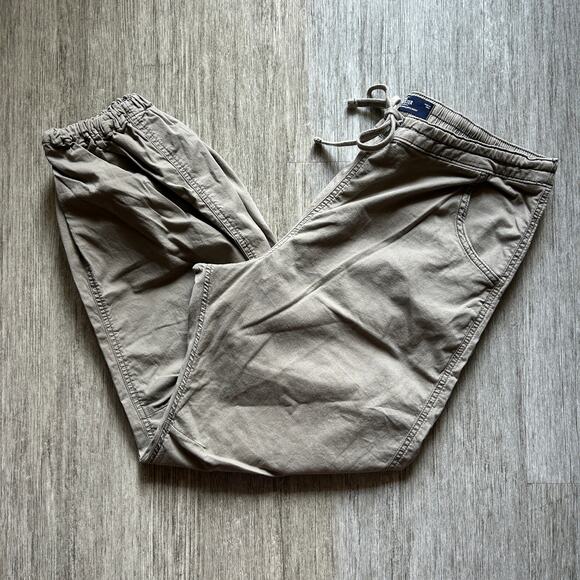Hollister Olive Green Adjustable-Rise Parachute Baggy Joggers Pants Size Large - Picture 1 of 12